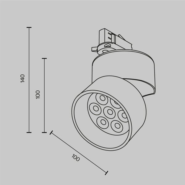 Изображение товара Трековый светильник Maytoni Alfa TR199-3-15W4K-M-B