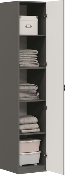 Изображение товара Шкаф-пенал ТриЯ Тиффани (серый графит/графит матовый)