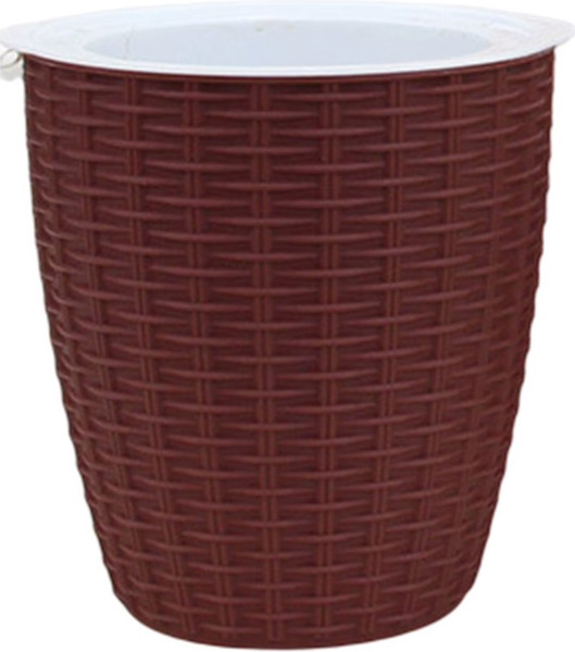 Изображение товара Вазон BOTANICA Ratan с автополивом (13.8x14см, коричневый)