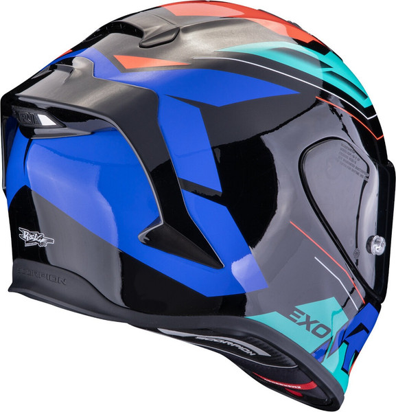 Изображение товара Мотошлем Scorpion Exo Exo-R1 Evo Air Blaze (р. M, черный/синий/красный)