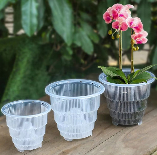 Изображение товара Вазон BOTANICA Mesh для орхидей (2л, 17.5x15.5см)