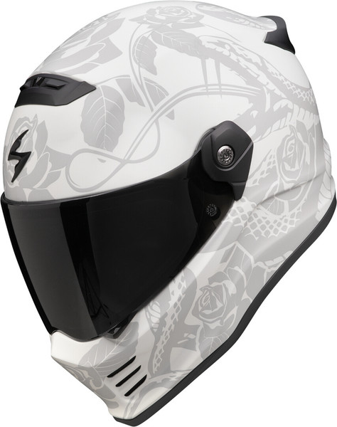 Изображение товара Мотошлем Scorpion Exo Covert-Fx Dragon (р. XS, серый матовый/серебристый)
