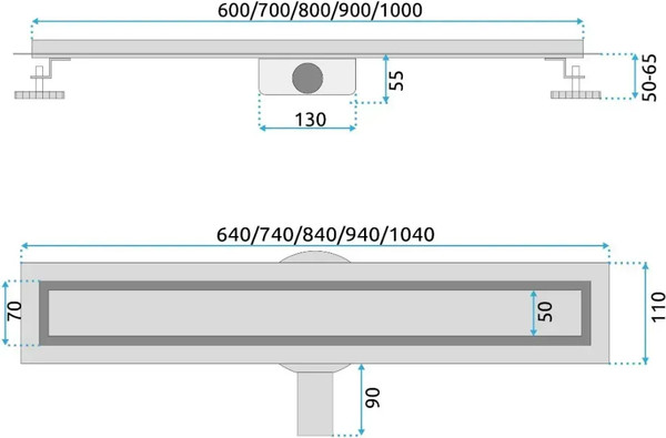 Изображение товара Трап для душа REA Neox Pro 1000 Matt Gold / REA-G2850