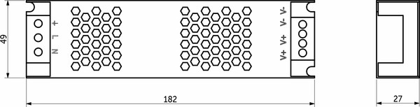 Изображение товара Адаптер для светодиодной ленты AKS Indoor 100W/24V серия 8