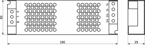 Изображение товара Адаптер для светодиодной ленты AKS Indoor 150W/24V серия 5