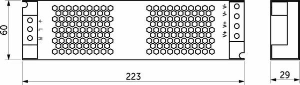 Изображение товара Адаптер для светодиодной ленты AKS Indoor 200W/24V серия 5