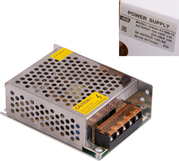 Изображение товара Адаптер для светодиодной ленты AKS Indoor 60W/12V
