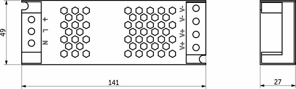 Изображение товара Адаптер для светодиодной ленты AKS Indoor 60W/24V серия 5