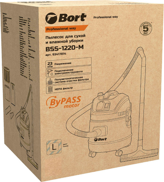 Изображение товара Профессиональный пылесос Bort BSS-1220-M (93417814)