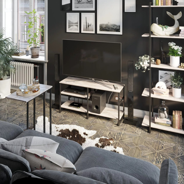 Изображение товара Тумба Gutta Под телевизор 56x111x34 три полки / GT56111343P2 (патина/черный)