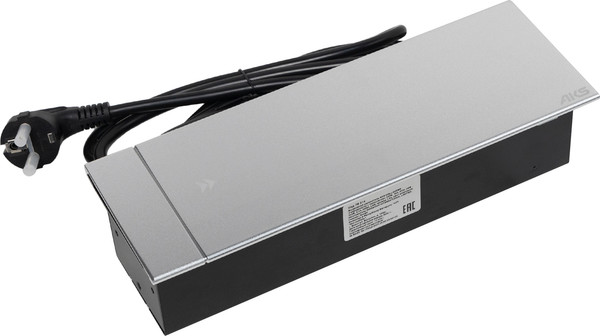 Изображение товара Блок розеточный AKS выдвижной Hollander (2 розетки, сталь)