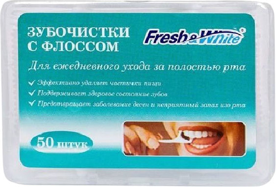 Изображение товара Зубочистки Fresh&White Floss Toothpick