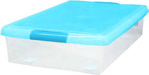 Изображение товара Контейнер для хранения Iris Thin Box / UG-725B (34л, прозрачный-голубой)