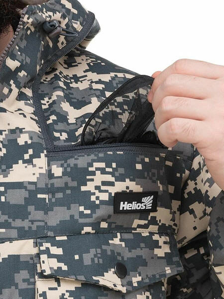 Изображение товара Костюм для охоты и рыбалки Helios Тайфун Противомоскитный (р.48-50/170-176, серый пиксель)