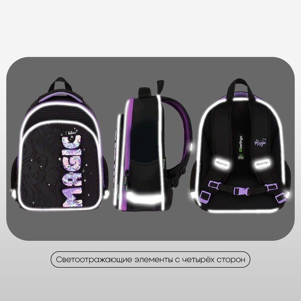 Изображение товара Школьный рюкзак Berlingo Expert Plus. Purple Magic / RU-EXPL-1103