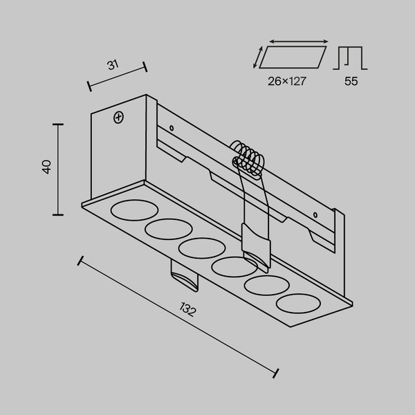 Изображение товара Точечный светильник Maytoni Points DL065-12W3-6K-B
