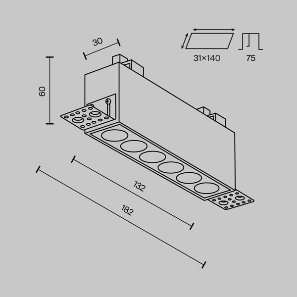 Изображение товара Точечный светильник Maytoni Points DL065-12W3-6K-TRS-W