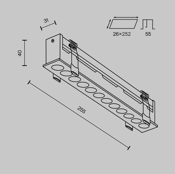 Изображение товара Точечный светильник Maytoni Points DL065-20W3-6K-B