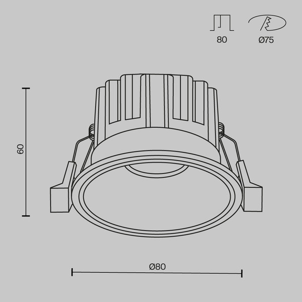 Изображение товара Точечный светильник Maytoni Round DL058-12W2.7K-W