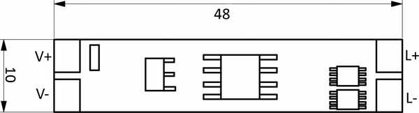 Изображение товара Выключатель для светодиодной ленты AKS встраиваемый в профиль на взмах, с диммированием (96W)