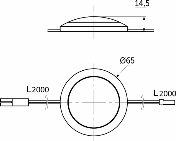 Изображение товара Выключатель для светодиодной ленты AKS ножной в сборе c проводами (плоский)