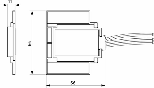 Изображение товара Выключатель для светодиодной ленты AKS Сенсорный для зеркала с диммированием и выходом для обогрева (60W)