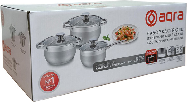 Изображение товара Набор кастрюль Aqra PT1-4