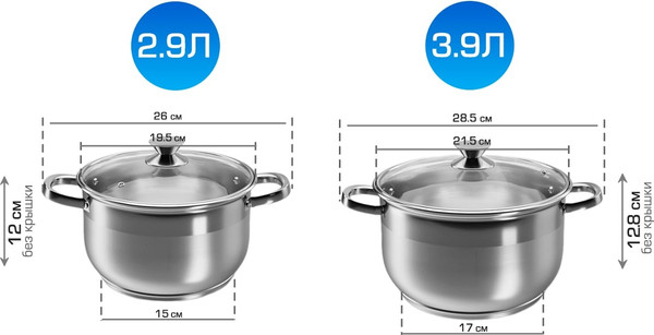 Изображение товара Набор кастрюль Aqra PT1-4