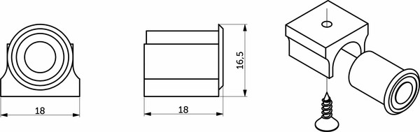 Изображение товара Выключатель для светодиодной ленты AKS сенсорный с диммированием врезной/накладной (60W, черный)