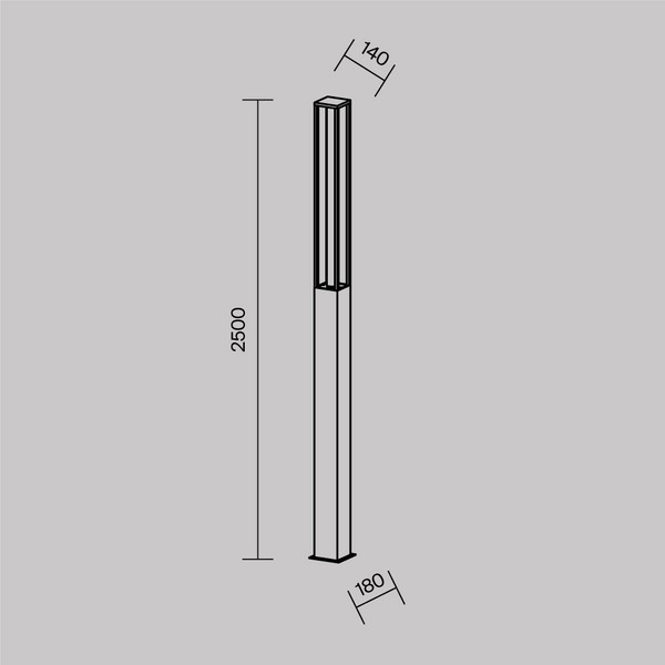 Изображение товара Фонарь уличный Maytoni Expo O480FL-L25B3K