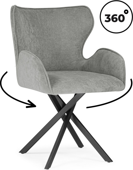 Изображение товара Стул Woodville Карлайл (антрацитовый/черный)