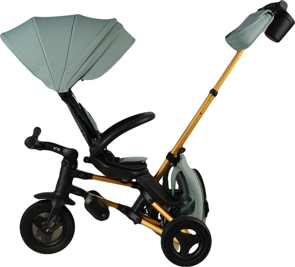 Изображение товара Трехколесный велосипед с ручкой QPlay Sprinter Sl / S700-17 (мятный/золото)