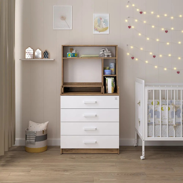 Изображение товара Комод пеленальный Sweet Baby Albero New (дуб канзас/аляска белая)