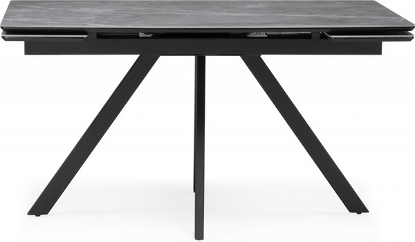 Изображение товара Обеденный стол Notta Вилли 140/200x80 (серый мрамор/черный )