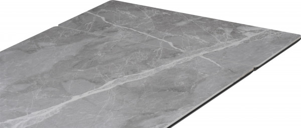 Изображение товара Обеденный стол Notta Вилли 140/200x80 (серый мрамор/черный )
