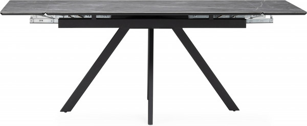 Изображение товара Обеденный стол Notta Вилли 140/200x80 (серый мрамор/черный )