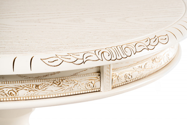 Изображение товара Журнальный столик Woodville Бернард (крем/золотая патина)