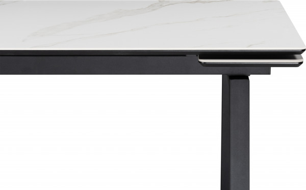 Изображение товара Обеденный стол Notta Джек 140/200x80 (белый мрамор/черный)