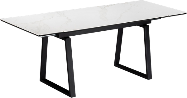 Изображение товара Обеденный стол Notta Джек 140/200x80 (белый мрамор/черный)