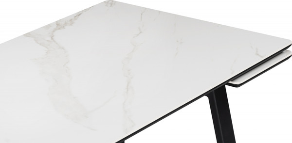 Изображение товара Обеденный стол Notta Джек 140/200x80 (белый мрамор/черный)