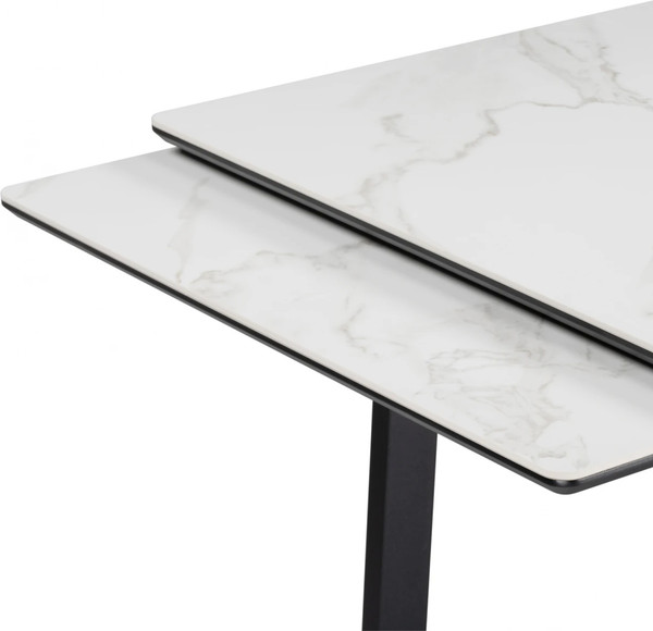 Изображение товара Обеденный стол Notta Джек 140/200x80 (белый мрамор/черный)