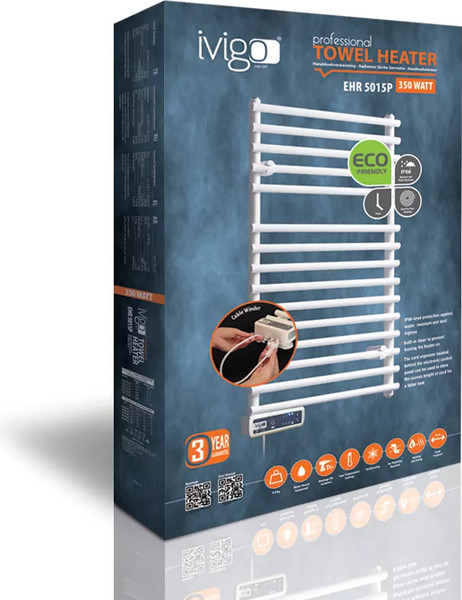 Изображение товара Полотенцесушитель электрический Ivigo EHR 5015 PRO 350Вт / 92321505080102 (белый)