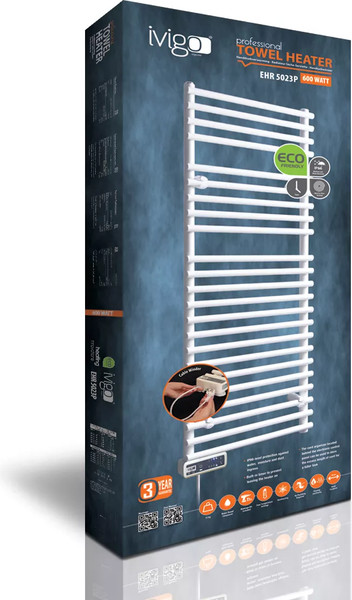 Изображение товара Полотенцесушитель электрический Ivigo EHR 5023 PRO 600Вт / 92322305120102 (белый)