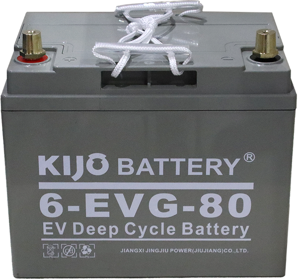Изображение товара Аккумуляторная батарея Kijo 12V 6-EVG-80Ah M6+DIN / 6-EVG-80 (80 А/ч)