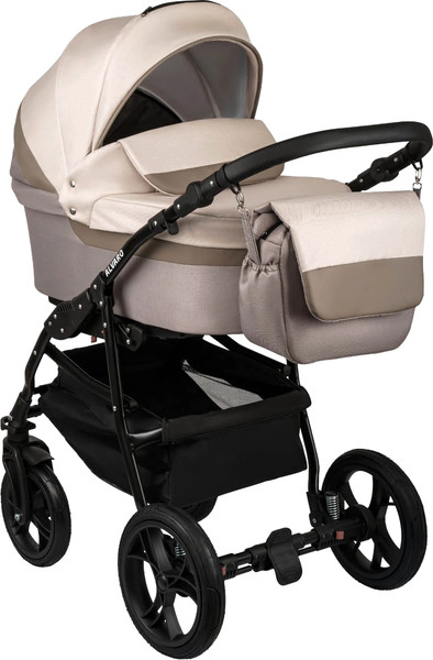 Изображение товара Детская универсальная коляска Alis Alvaro 2в1 (Al 11, темно-бежевый/светло-бежевый/бежевая кожа)
