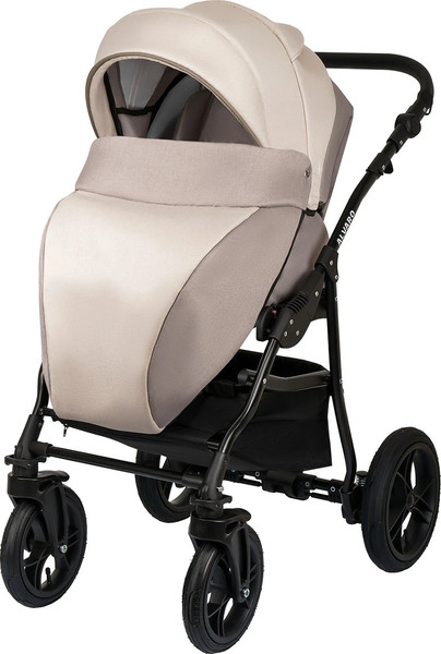 Изображение товара Детская универсальная коляска Alis Alvaro F 3в1 (Al 11, темно-бежевый/светло-бежевый/бежевая кожа)