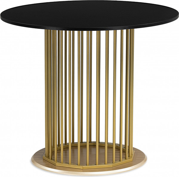 Изображение товара Обеденный стол Woodville Берту 90x90x75 (черный/золото)