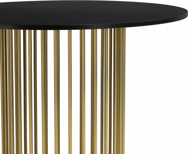 Изображение товара Обеденный стол Woodville Берту 90x90x75 (черный/золото)
