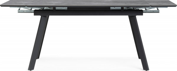 Изображение товара Обеденный стол Notta Норман 140/200x80 (серый мрамор/черный)