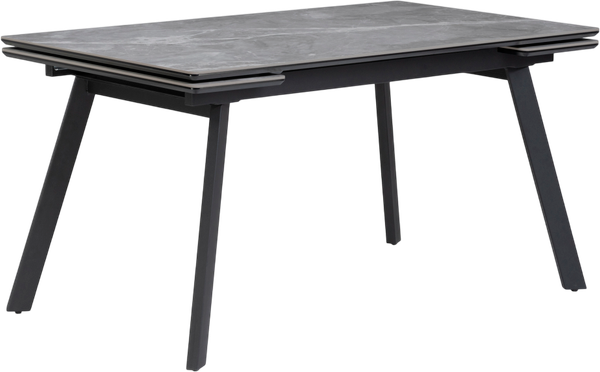 Изображение товара Обеденный стол Notta Норман 140/200x80 (серый мрамор/черный)